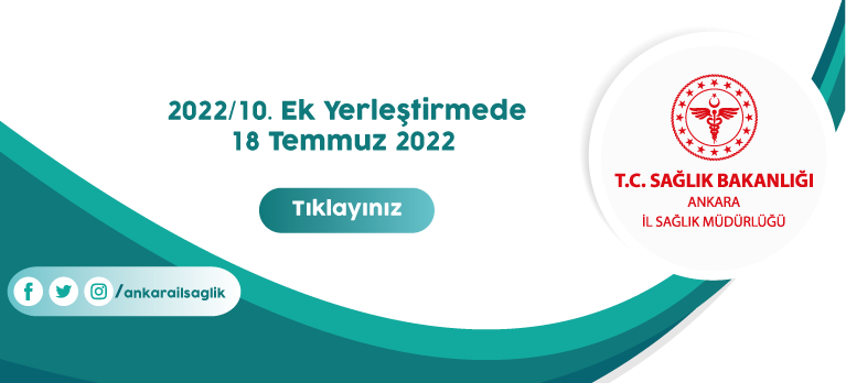 2022/10. Ek Yerleştirme – 18 Temmuz 2022